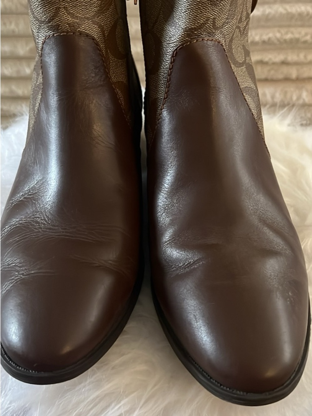 Coach Brown Leather Ankle Boot